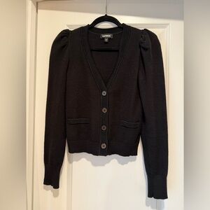 Express Black Button-Up Cardigan size xs